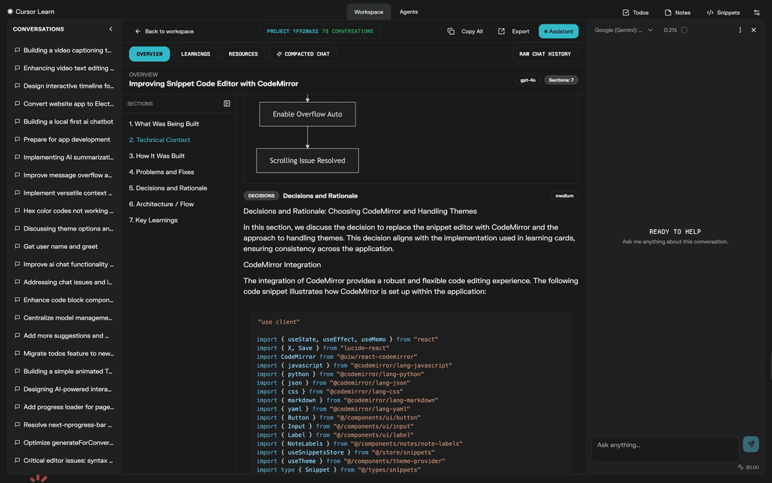 Cursor Learn | Browse, search, and learn from your Cursor AI ...